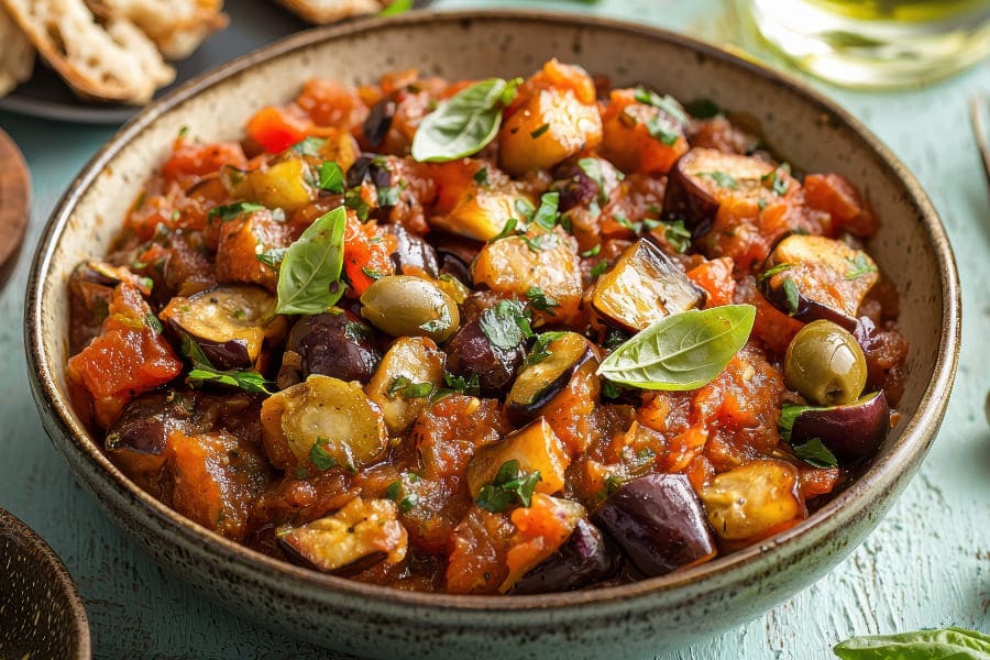 Chicken with Sauteed Eggplant